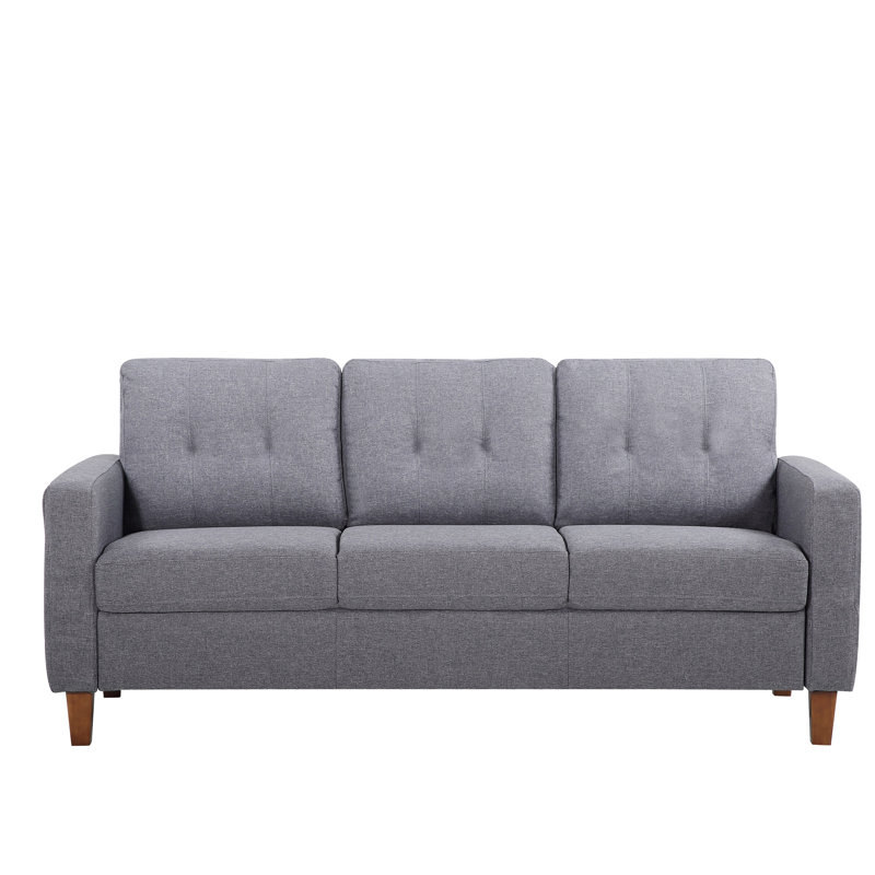 Schaeffer Upholstered 76.77'' Sofa, Dark Gray