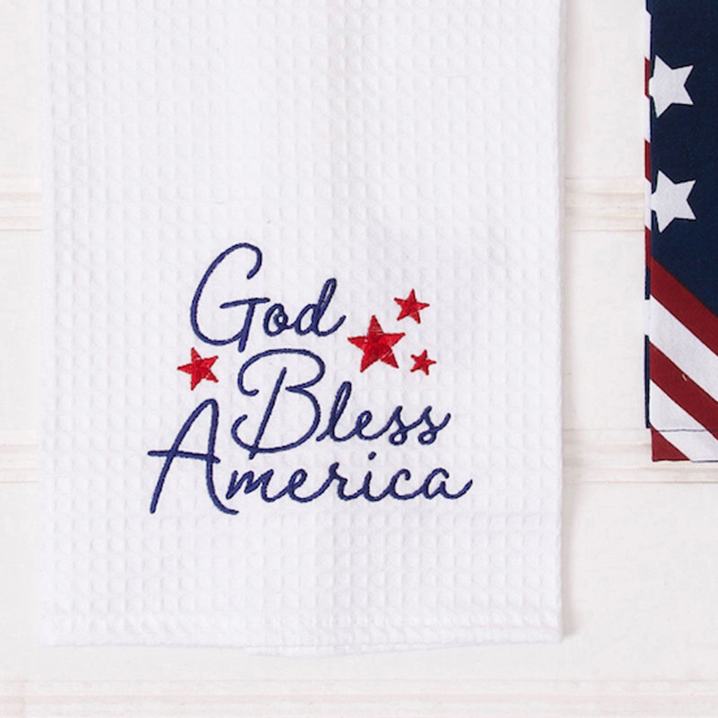Débarbouillette gaufrée God Bless America