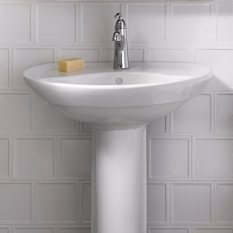 American Standard Ravenna 20'' U-Shaped Bathroom Sink, White, Single Hole