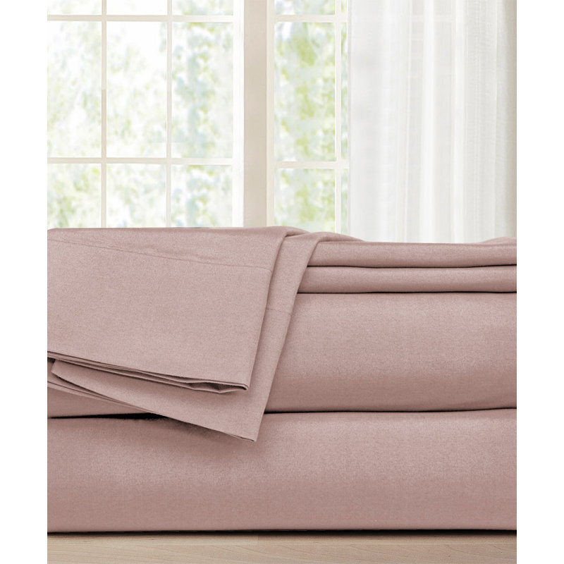 Portland Microfiber Sheet Set, Queen, Pink