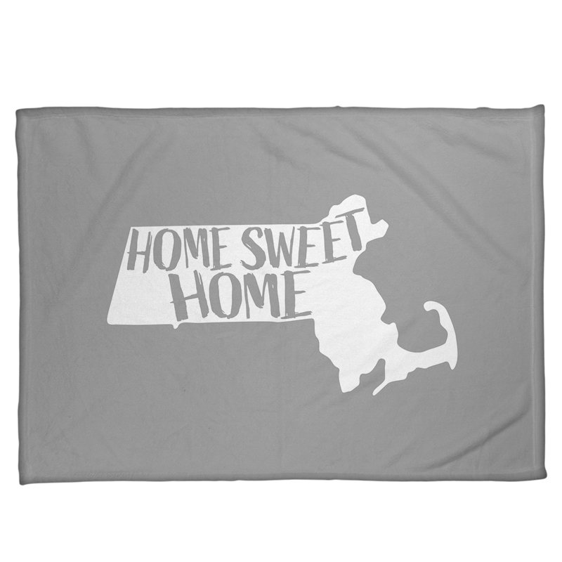 Jeté polaire home massachusetts, l 62,5 po x L 82,5 po, Gris