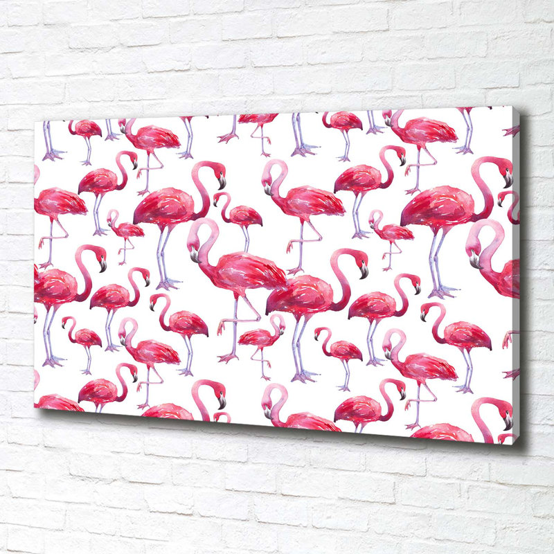 Flamingos - Wrapped Canvas Print