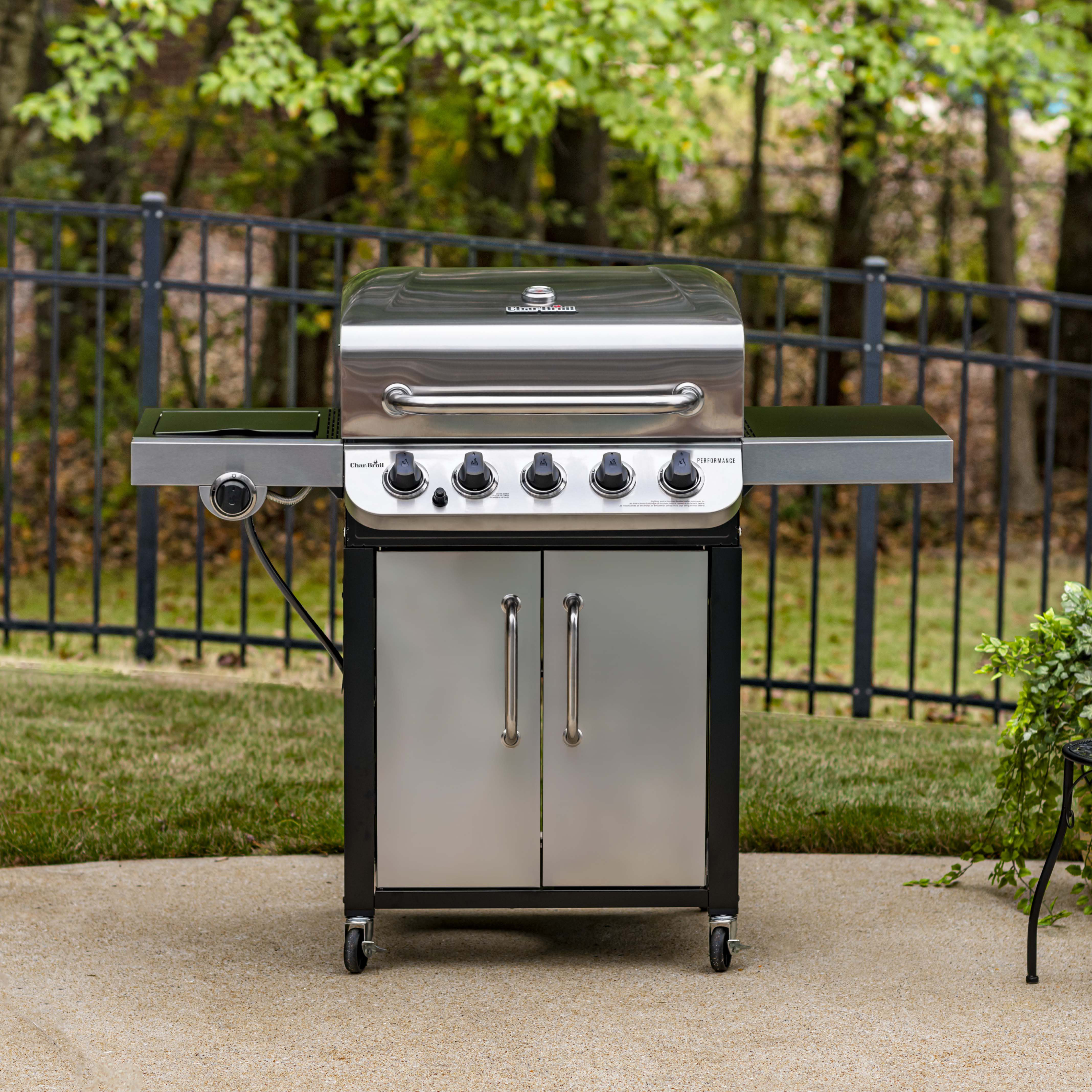 raid perforere undskylde CharBroil Performance Series Char-Broil 5 - Burner Liquid Propane 45000 BTU Gas  Grill with Side Burner and Cabinet & Reviews | Wayfair
