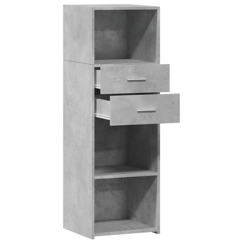 Borough Wharf Highboard Engineered Wood, Concrete Grey, 48.8" H x 15.7" W x 16.7" D