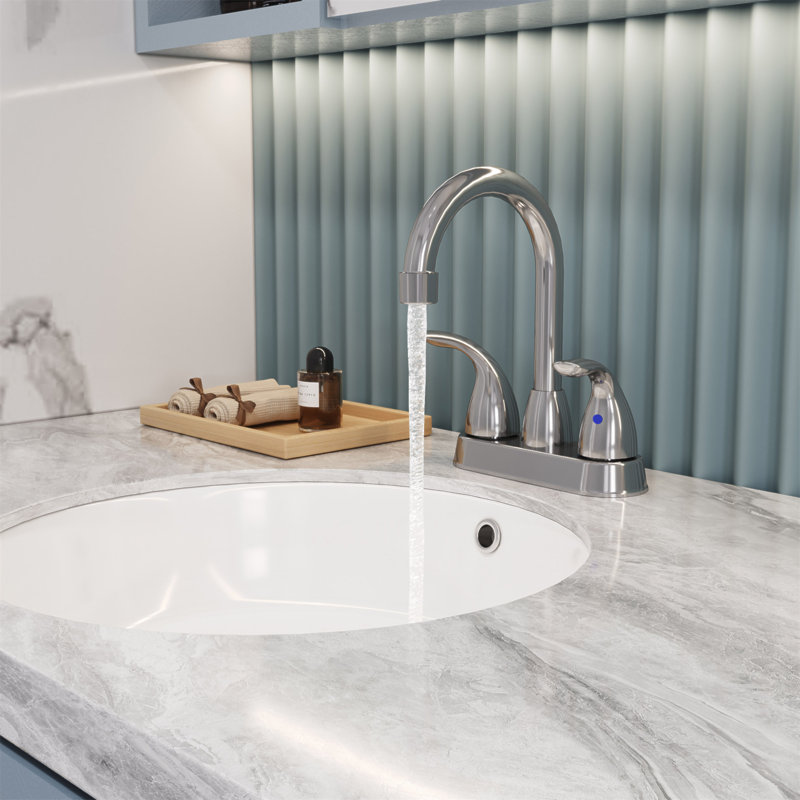 Robinet de lavabo de salle de bain 12 poignées 12,06 "certifié CUPC, Chrome chrome