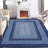 Navy Modern 3 x 5(ft) Rectangular Soft Non Slip Washable Bordered Geometric Indoor Doormat-876770272-876770285