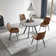 35.4'' Round Dining Table Set, Modern Kitchen Table with 4 Dining Chairs(1 Table 4 Chairs)