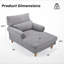 Chaise longue rembourrée avec dossier réglable