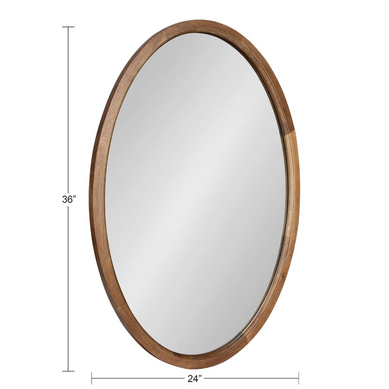 George Oliver Brianna Wood Oval Wall Mirror & Reviews | Wayfair