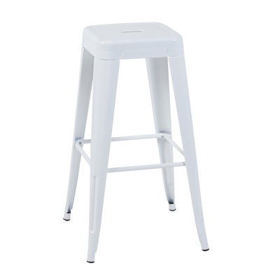 Tabouret à hauteur de comptoir de 30 pouces, ensemble de 2 tabourets de bar en métal sans dossier, non empilable, amovible et facile à assembler, conception peu encombrante pour îlot de cuisine / bar / café / salle à manger (bleu)