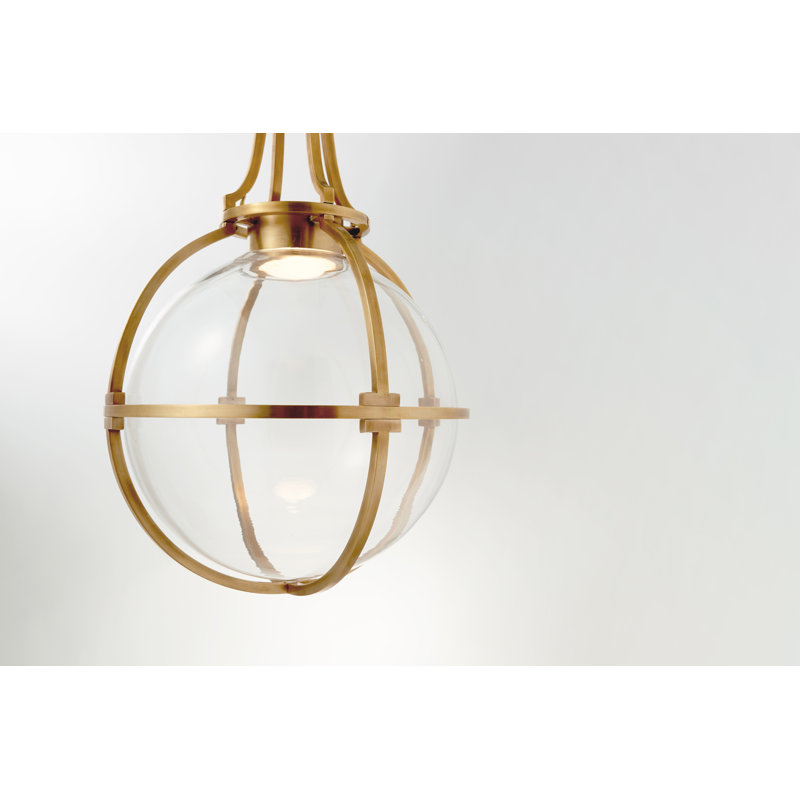 Gracie Medium Captured Globe Pendant by Chapman & Myers , Polished Nickel