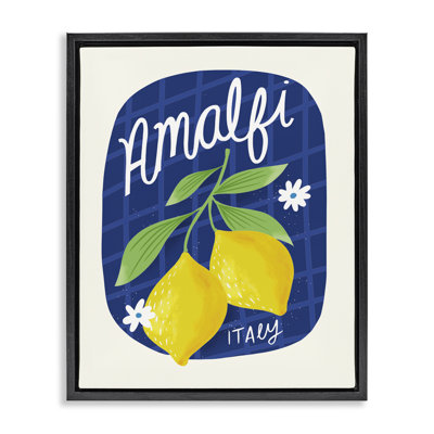  Amalfi Lemons on Blue Canvas Wall Art by Louise Allen Designs