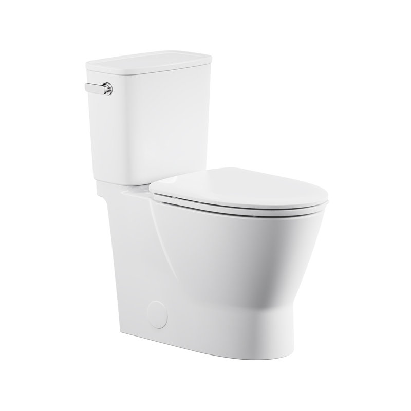 White Elongated High Efficiency Two-Piece Toilet with Seat