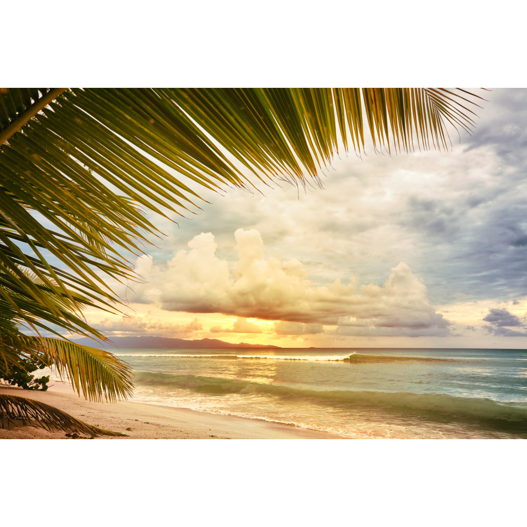 Tropical Sunset - Wrapped Canvas Print