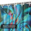 Abstrait fleur exotique bleu fantaisie fractale psychédélique avec 12 crochets-431804766
