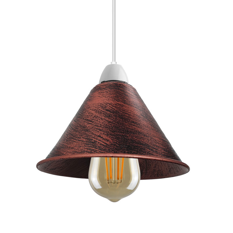 Asiye 10cm H Metal Lamp Shade ( Uno ), Rustic Red