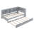 Wooden Loann Size DayBed with Loann Trundle, DayBed with Storage Shelf and USB Charging Ports-855525958-855525957