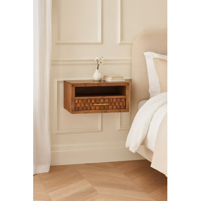 45cm W Solid Wood Bedside Table