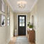 Vlissingen 3 - Light Semi Flush Ceiling Light, Brushed Gold Drum Ceiling Lamp with Textured Glass Shades