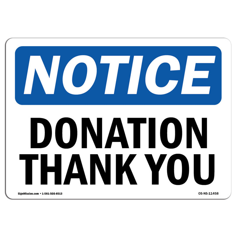 Signe «Donation Thank You»