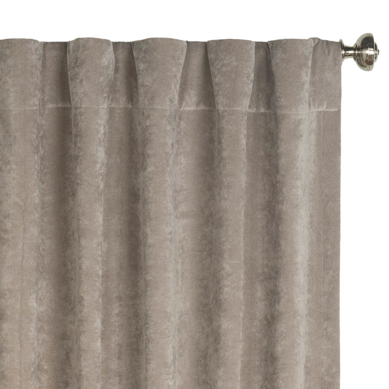 Padma Semi Sheer Curtain Single Panel, Dove