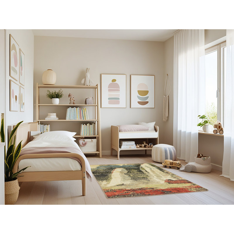 Tapis abstrait moderne 2564, Rectangle 3 pi x 5 pi