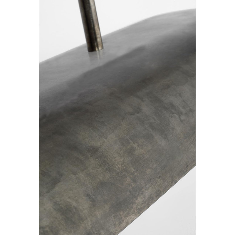 Anne-Marie Barton Remi 60" Linear Pendant, Mottled Pewter and Warm Walnut