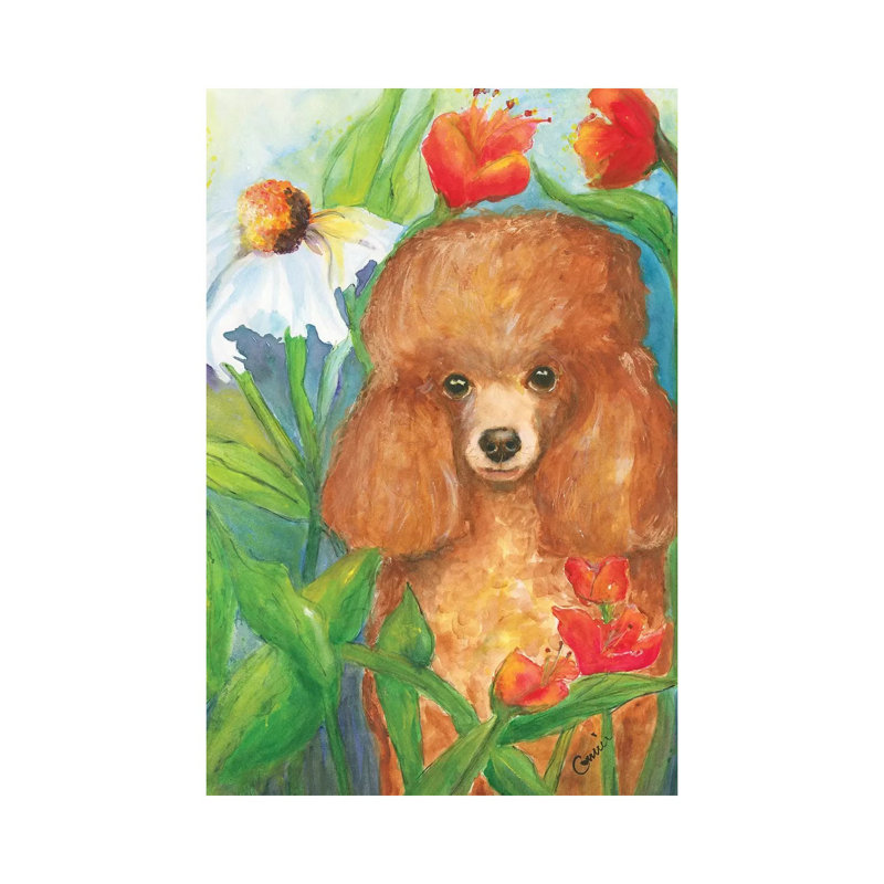Caniche de jardin, H 40 po x l 26 po x P 1,5 po