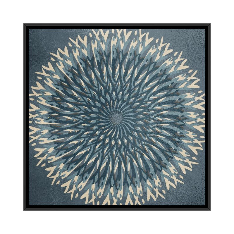 Spin by Kimberly Allen - Painting on Canvas, 45.72 cm H x 45.72 cm W, Black Floater Frame