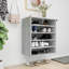  Armoire à chaussures en bois d'ingénierie blanc lustré 23,6 x 13,8 x 27,6 po-891671707