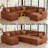 Isolde Wide Plush Corduroy Corner Seat Module Part D  For Modular Sofa-1643916787