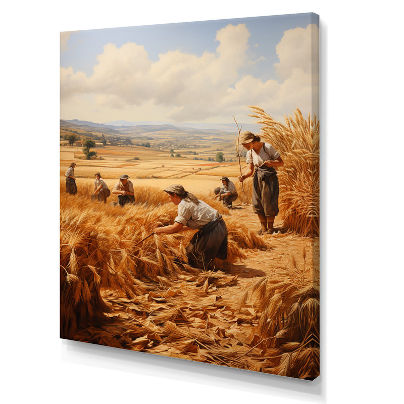 Sroda The Harvesters Jean François Millets, Toile tendue, H 44 po x l 34 po x P 1,5 po