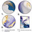 «Blue and Gold Splash Paint VI», peinture sur toile-570924677-570924698