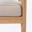Fauteuil club en bois d'acacia avec coussin de siège, ensemble de 2