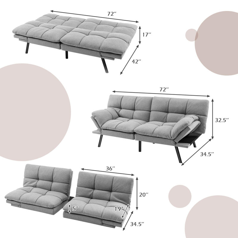 Futon rembourré Dwyn 72
