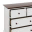 Commode capitaine en bois à sept tiroirs