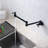 Pot Filler Faucet Wall Mount,With Double Joint Swing Arms Matte Black-124869554