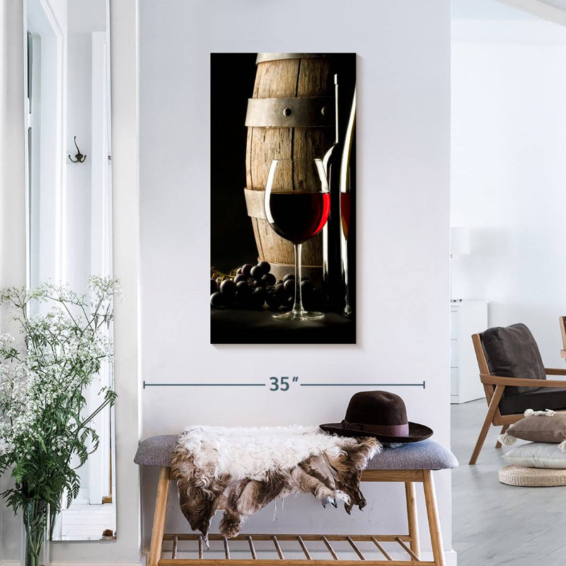 Cabernet Wine Canvas Print, 36" H x 18" W x 1.25" D