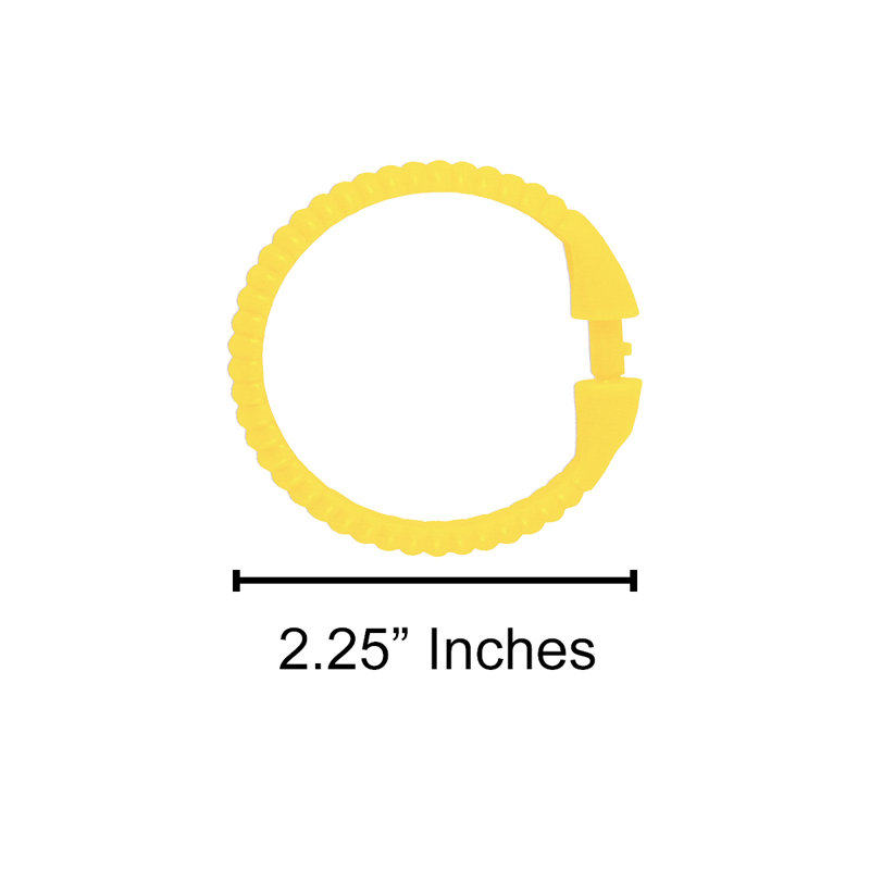 Plastic Shower Curtain Hook, Yellow