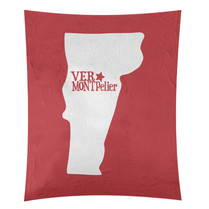 Tapisserie murale Montpelier Vermont, H 60 po x l 51 po, Rouge