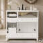 Ce meuble-lavabo moderne de 36 po avec lavabo en céramique, porte à fermeture en douceur et 4 tiroirs de rangement offre un look raffiné avec une fonctionnalité pratique au quotidien.-133416751