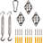 Amgo Hardware Kit Set for Triangle Sun Shade Sails Canopy (10 Inch Hardware Kit + Cables)