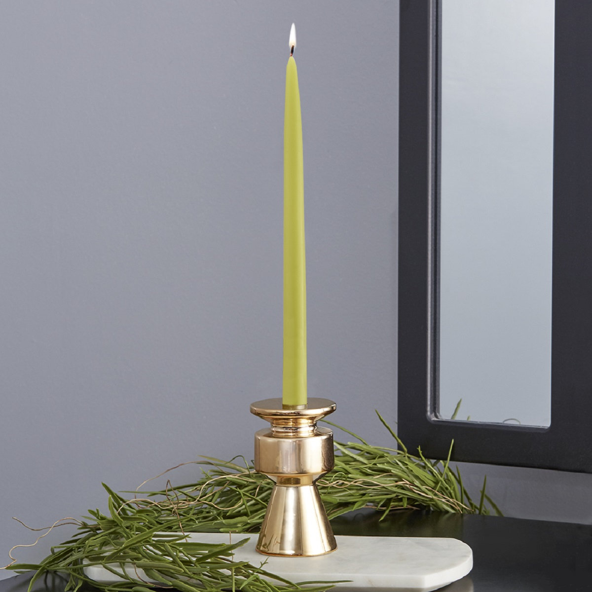 Unscented Taper Candle Set, 12" H x 0.88" W x 0.88" D, Willow