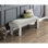 Élégant banc rembourré en tissu de velours taupe, structure en contreplaqué, longueur totale de 54 po, limite de poids de 300 lb pour la décoration intérieure en mousse haute densité à assise souple, entrée de maison d'une capacité de 300 lb