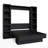 Easy-Lift Murphy Wall Bed in Wood Grain with Two Bookshelves-385874867-376475126