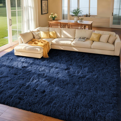 Tapis intérieur / extérieur doux et moelleux à poils longs - Confort luxueux et design élégant