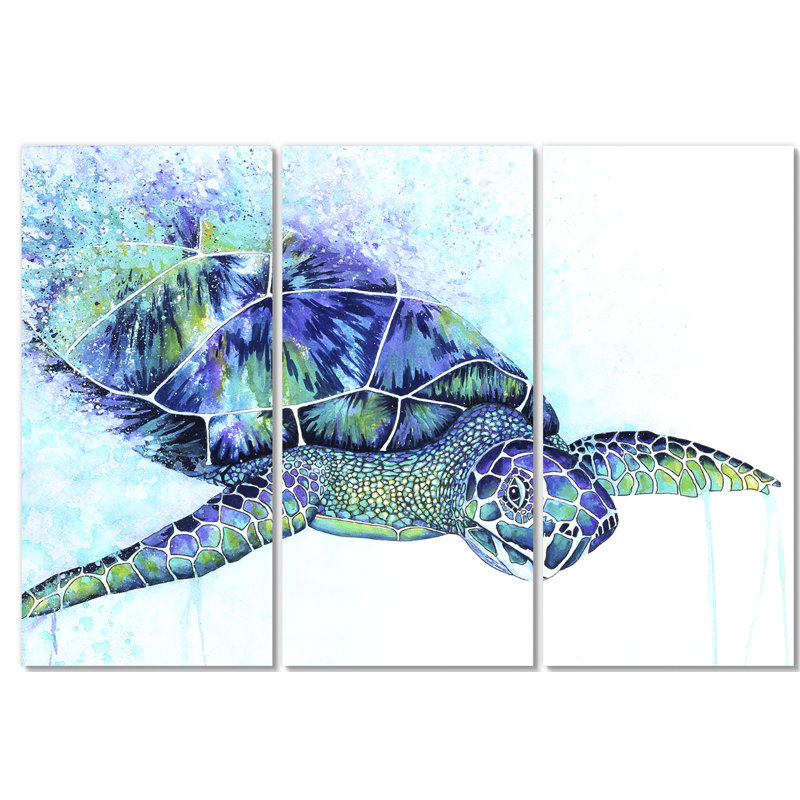« sea tortue », reproduction d’image multi-pièces sur toile