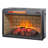 26" Infrared Quartz Fireplace - Woodlog Style With Brick, 1500W Heat Generation, Adjustable Flame Brightness, Heater Brick And Style, Power, 4 Brightness Settings, Protected Heating