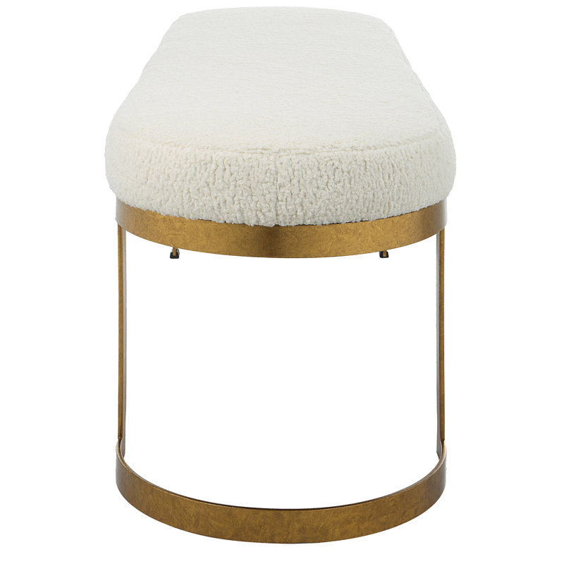 April Upholstered Bench, Gold