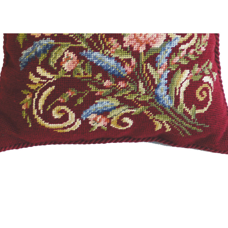 Hydrangea Bouquet Number 2 Needlepoint Throw Pillow